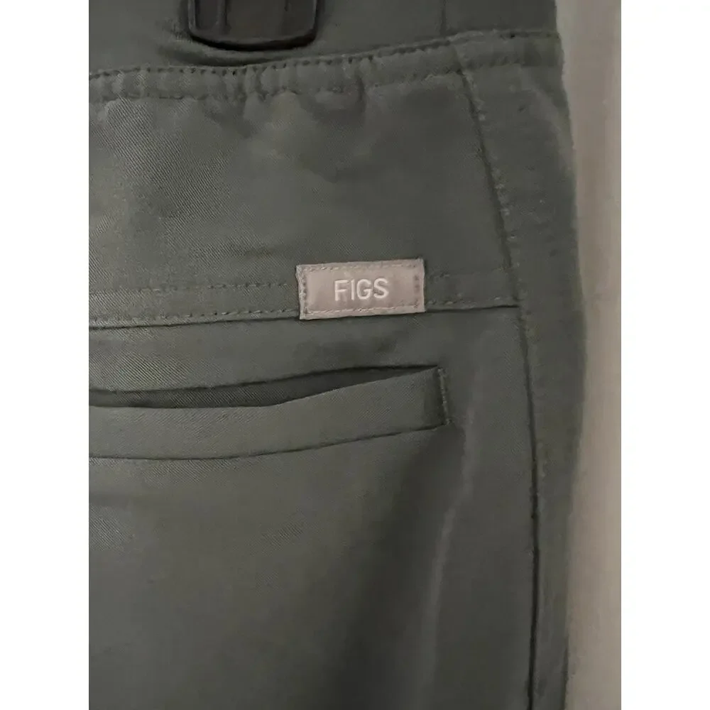FIGS Axiom Cargo Scrub Pants Technical Collection Green Po 2493 31” Inseam Sz M
